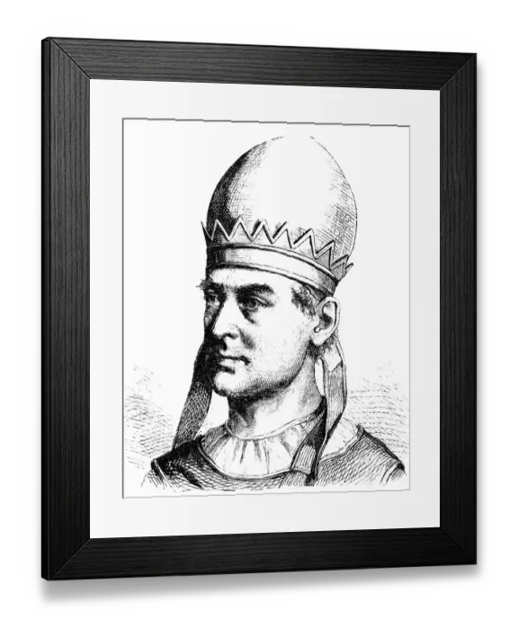 Framed Print : Pope Vigilius, Pope from 537 to his death in 555