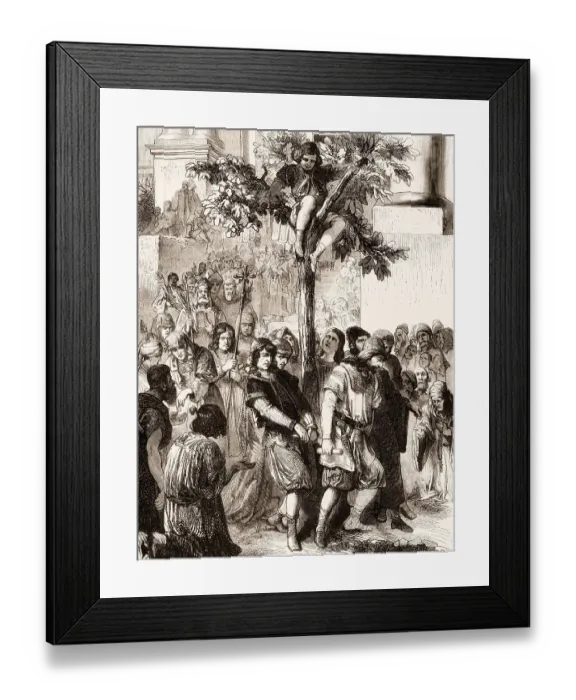 Framed Print : The Syriac Maronite Church with their olive tree ceremony