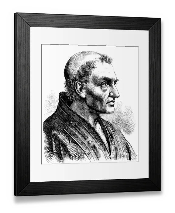 Framed Print : Pope Zachary, 679 -752, reigned 741 to his death in 752 Framed Print : Pope Zachary, 679 -752, reigned 741 to his death in 752