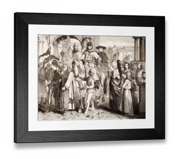 Framed Print : Pope John X at Rome, Pope from March 914 to his death in 928