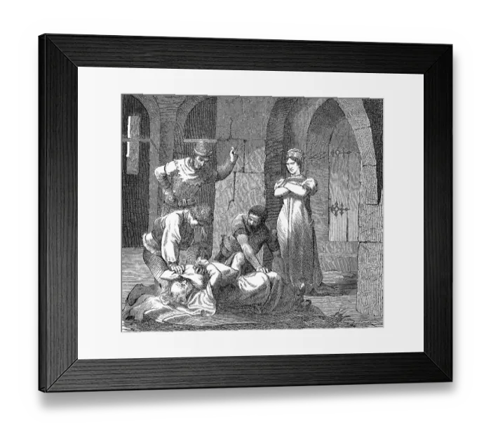 Framed Print : Pope John X smothered to death in the dungeon by Marozia in 928 Framed Print : Pope John X smothered to death in the dungeon by Marozia in 928