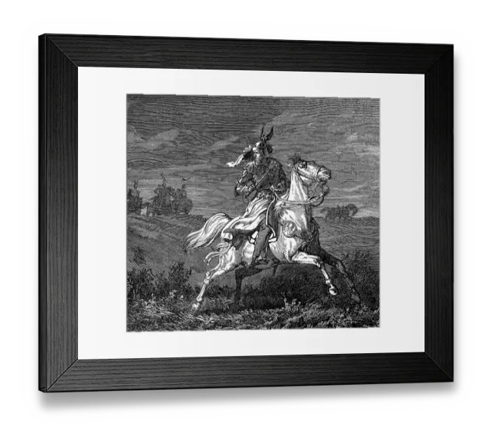 Framed Print : The escape of Pope John XII, ead of the Catholic Church from 16 December 955 to his death in 964