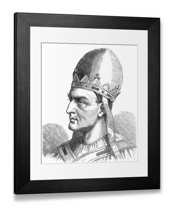 Framed Print : John XVI, c. 945 - c. 1001, was an antipope from 997 to 998