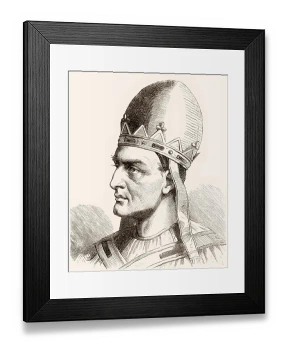 Framed Print : John XVI, c. 945 - c. 1001, was an antipope from 997 to 998 Framed Print : John XVI, c. 945 - c. 1001, was an antipope from 997 to 998