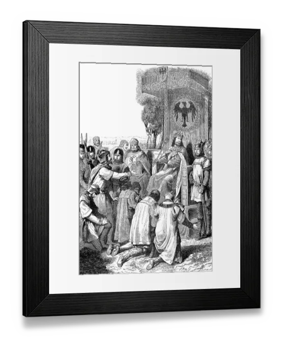 Framed Print : Saxon noblemen together with Henry IV