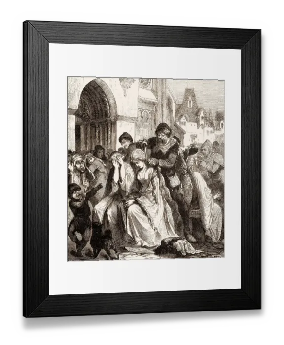 Framed Print : Forced hair cut to women having sex with Catholic priests Framed Print : Forced hair cut to women having sex with Catholic priests