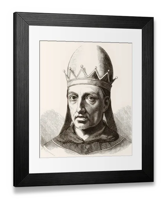 Framed Print : Pope Gregory X, c. 1210 - 10 January 1276 Framed Print : Pope Gregory X, c. 1210 - 10 January 1276
