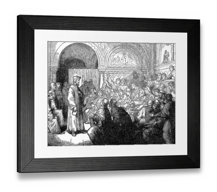 Framed Print : Jan Hus in Council of Constance