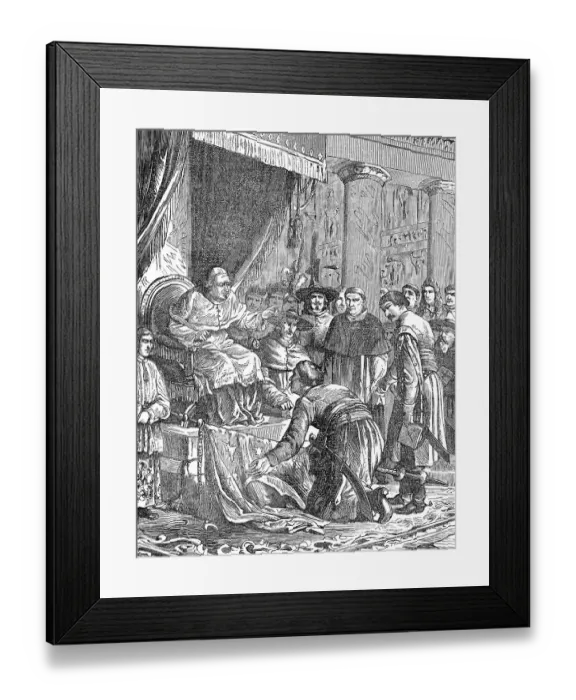 Framed Print : Jan Sobieski, King John III of Poland sending a Turkish flag to Pope Innocent XI Framed Print : Jan Sobieski, King John III of Poland sending a Turkish flag to Pope Innocent XI