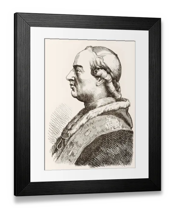 Framed Print : Pope Pius VI, 25 December 1717 - 29 August 1799 Framed Print : Pope Pius VI, 25 December 1717 - 29 August 1799