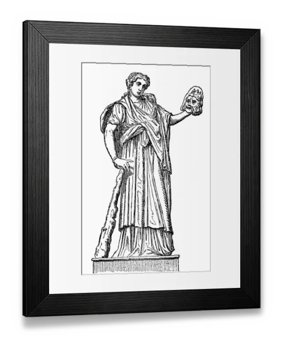 Framed Print : Melpomene, the Muse of Chorus and Tragedy in Greek mythology Framed Print : Melpomene, the Muse of Chorus and Tragedy in Greek mythology