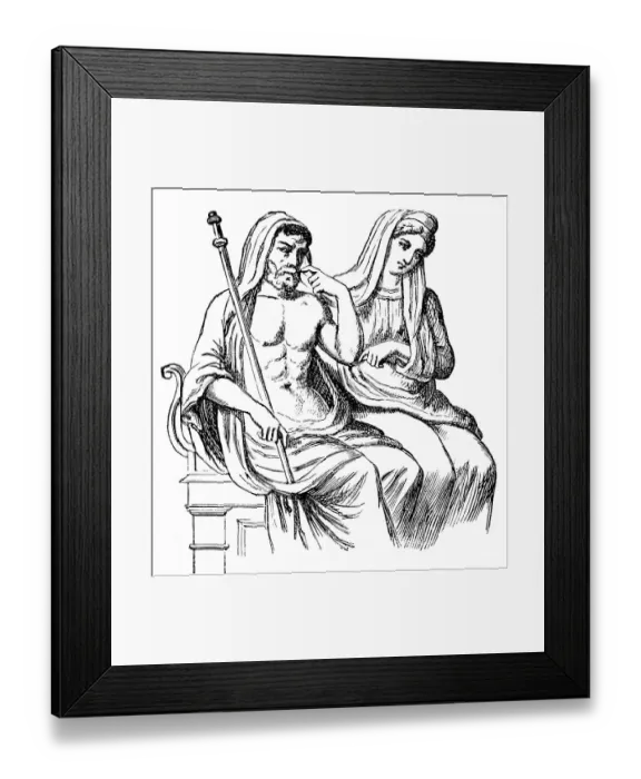 Framed Print : Pluto, the ruler of the underworld with Proserpina Framed Print : Pluto, the ruler of the underworld with Proserpina