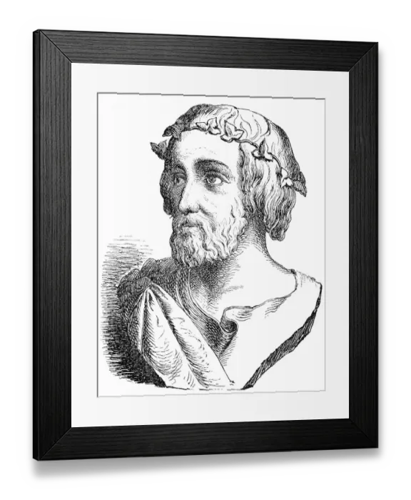 Framed Print : Hesiod, a Greek poet, Ancient Greece