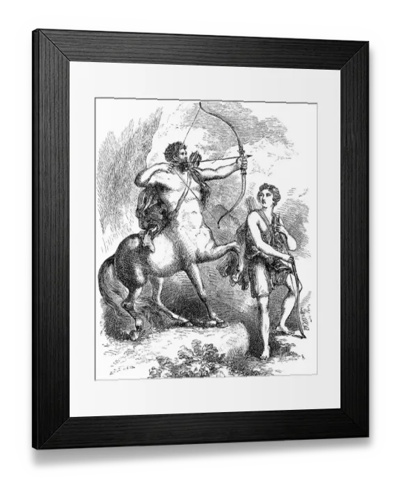 Framed Print : Chiron and Iason, ancient Greek mythology Framed Print : Chiron and Iason, ancient Greek mythology
