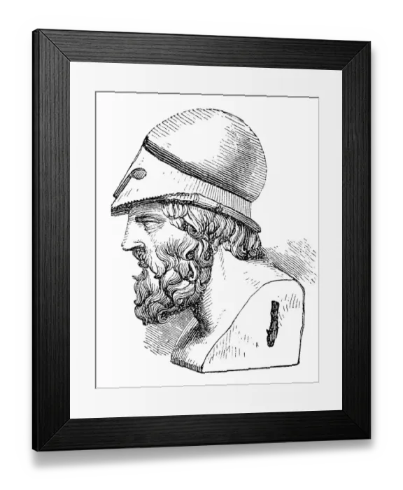 Framed Print : Aristides, 530-468 BC, an ancient Athenian statesman Framed Print : Aristides, 530-468 BC, an ancient Athenian statesman