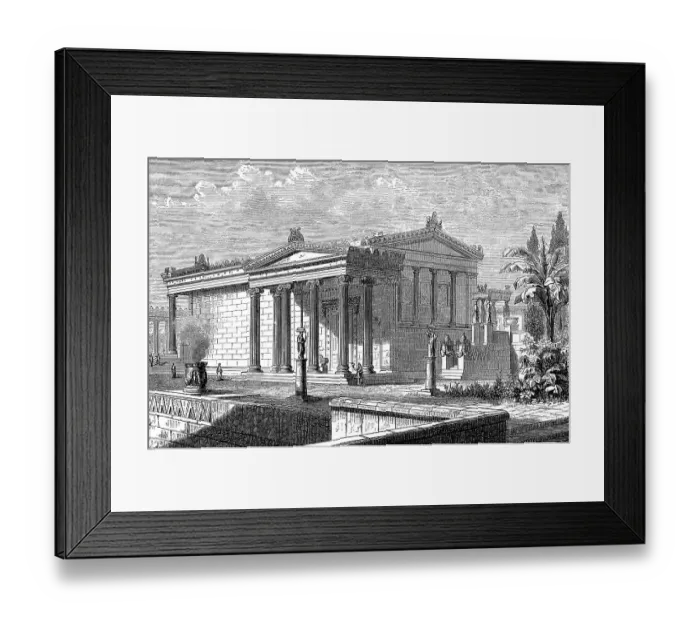 Framed Print : Reconstruction of the Erechtheion or Erechtheum Framed Print : Reconstruction of the Erechtheion or Erechtheum