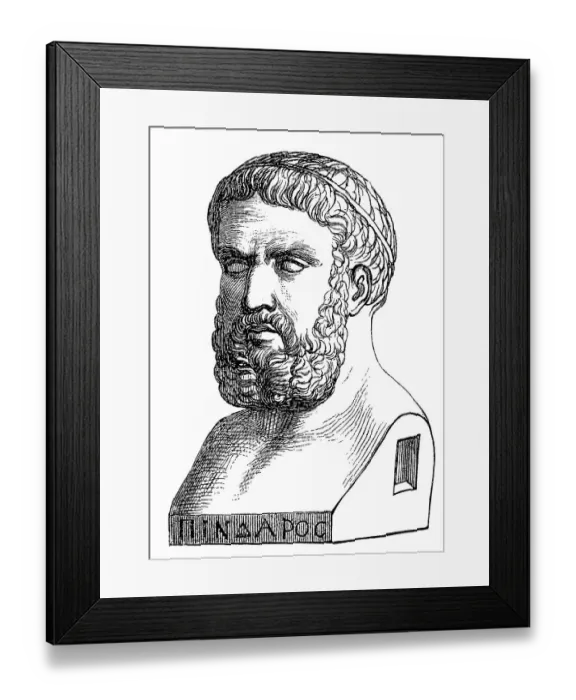 Framed Print : Pindar, c. 522-443 BC, an Ancient Greek lyric poet from Thebes Framed Print : Pindar, c. 522-443 BC, an Ancient Greek lyric poet from Thebes