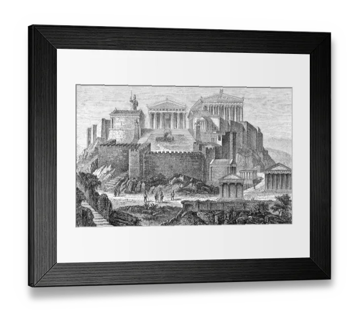 Framed Print : Reconstruction of the Acropolis of Athens Framed Print : Reconstruction of the Acropolis of Athens