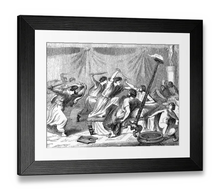 Framed Print : Pelopidas and the Sacred Band freeing Thebes