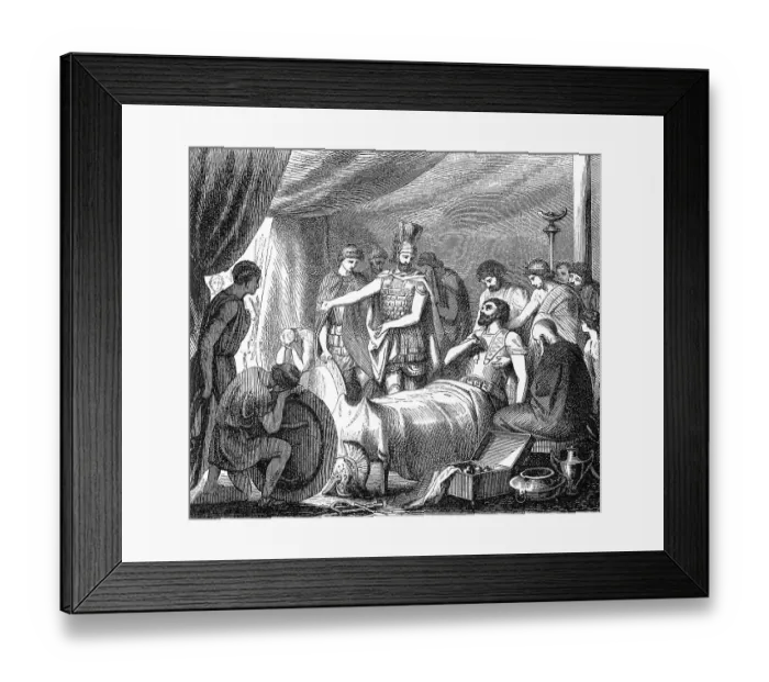 Framed Print : Death of Epaminondas or Epameinondas