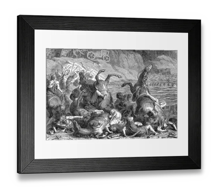 Framed Print : Alexander the Great fighting against the Thracians Framed Print : Alexander the Great fighting against the Thracians