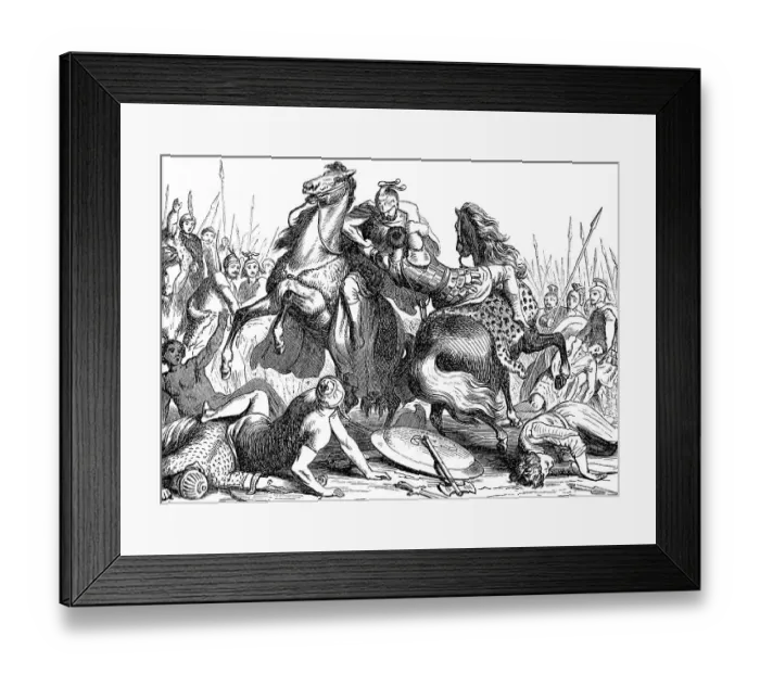 Framed Print : The fight of Eumenes of Cardia against Neoptolemus Framed Print : The fight of Eumenes of Cardia against Neoptolemus