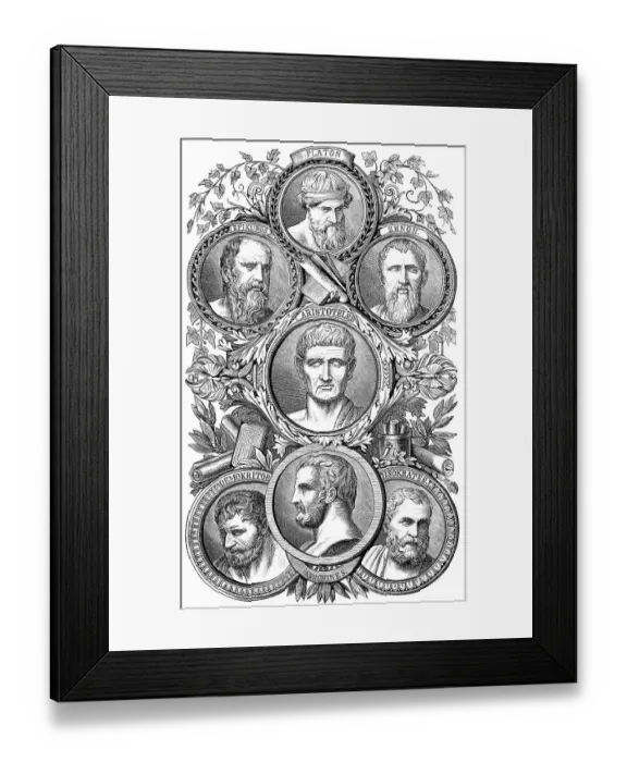 Framed Print : Plato, Zeno of Citium, Epicurus Framed Print : Plato, Zeno of Citium, Epicurus