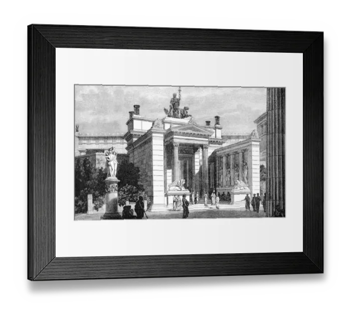 Framed Print : The propylaea of Eleusis or Elefsina in ancient Greece