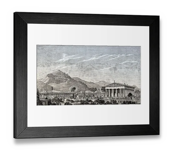 Framed Print : The reconstruction of Olympia in ancient Greece Framed Print : The reconstruction of Olympia in ancient Greece