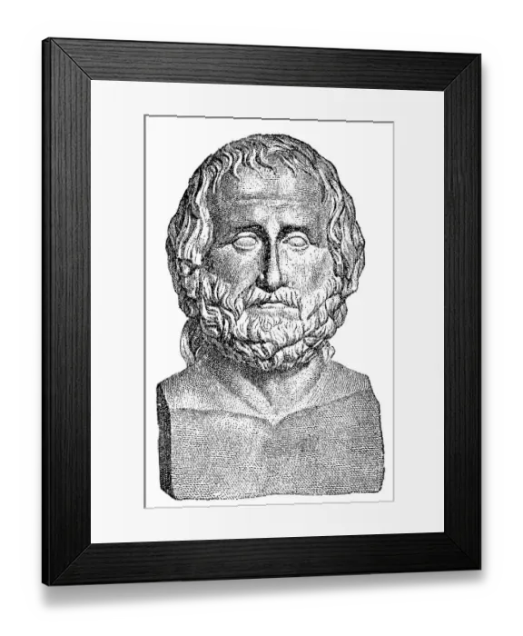 Framed Print : Euripides, c. 480-c. 406 BC, a tragedian of classical Athens