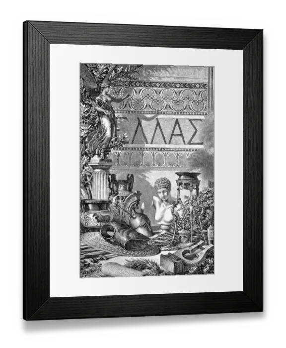Framed Print : Greek Allegory, 19th century Framed Print : Greek Allegory, 19th century