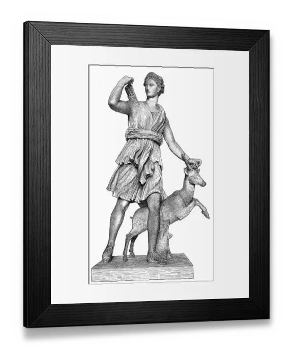 Framed Print : Statue of Artemis, the Hellenic goddess of the hunt Framed Print : Statue of Artemis, the Hellenic goddess of the hunt