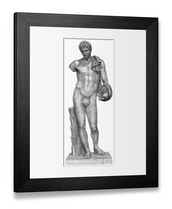 Framed Print : Statue of Hermes as the patron of athletics and sports