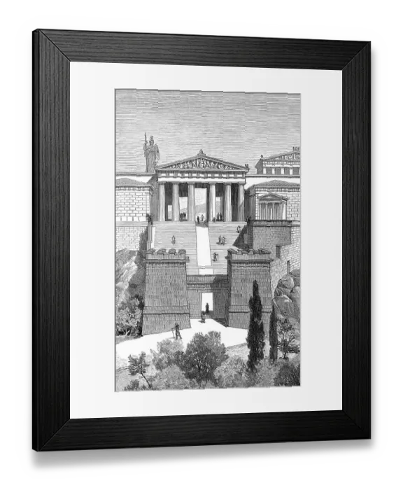 Framed Print : Reconstruction of the propylaea Framed Print : Reconstruction of the propylaea