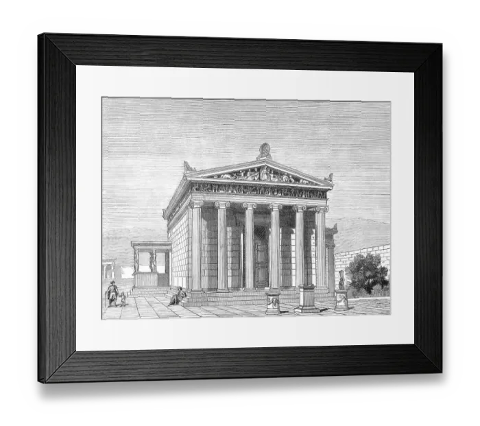 Framed Print : Reconstruction of the Erechtheion or Erechtheum Framed Print : Reconstruction of the Erechtheion or Erechtheum
