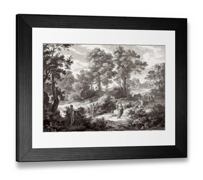 Framed Print : Nausicaa and Odysseus, Homer's Odyssey