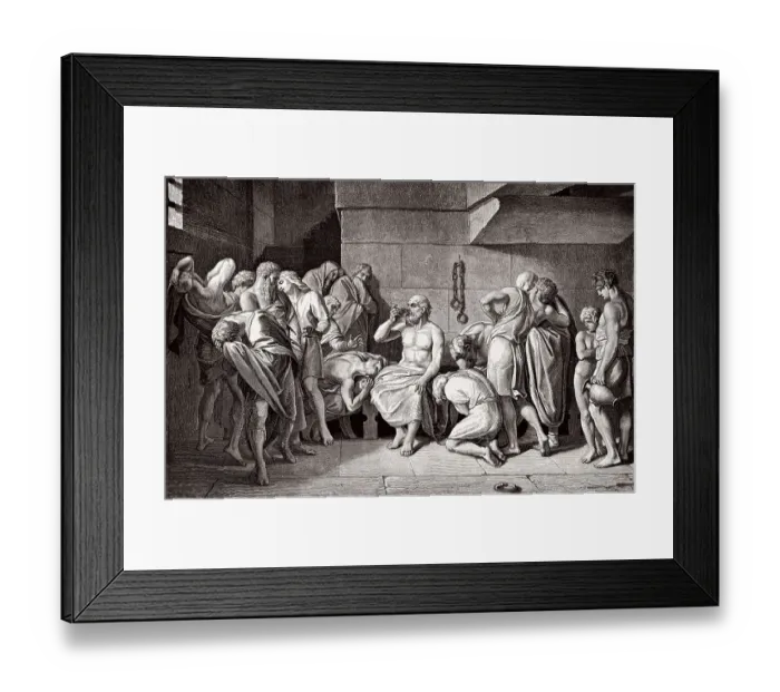 Framed Print : The Death of Socrates, 469-399 BC Framed Print : The Death of Socrates, 469-399 BC
