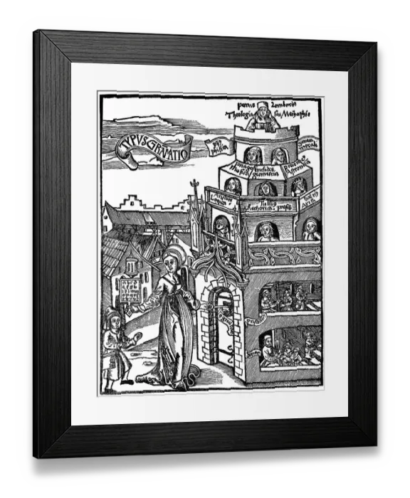 Framed Print : University at the 15th century