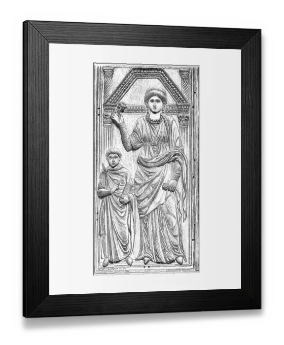 Framed Print : Young Valentinian III with his mother