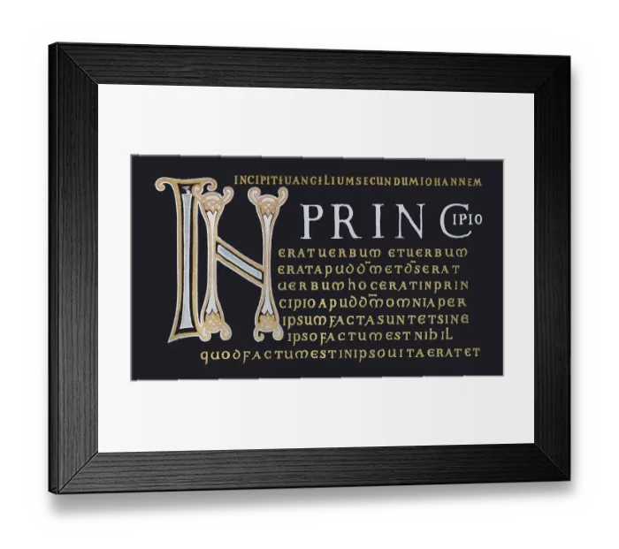 Framed Print : Gospel by John the Apostle, Evangelion from Charlemagne