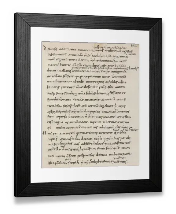 Framed Print : Facsimile of the chronicle written by Thietmar