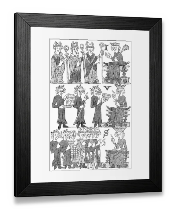 Framed Print : Choosing the king, Heidelberg Sachsenspiegel