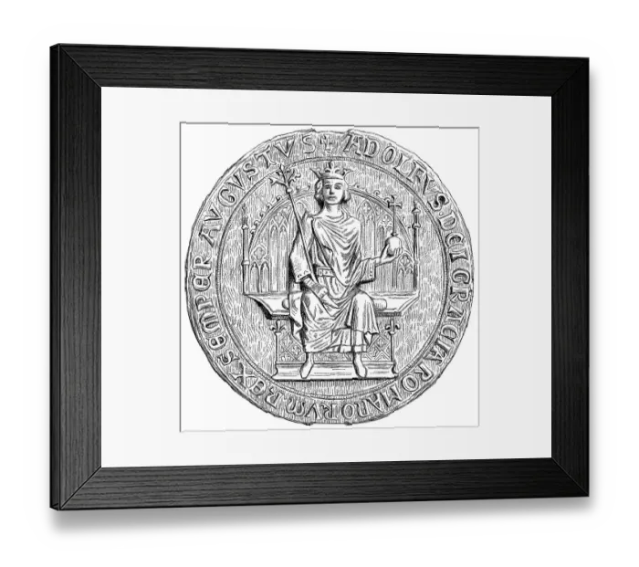 Framed Print : Small Throne Seal of Adolf of Nassau, c Framed Print : Small Throne Seal of Adolf of Nassau, c