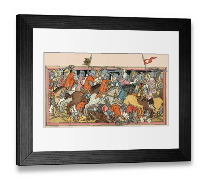 Framed Print : The Battle of Muehldorf or Battle of Ampfing