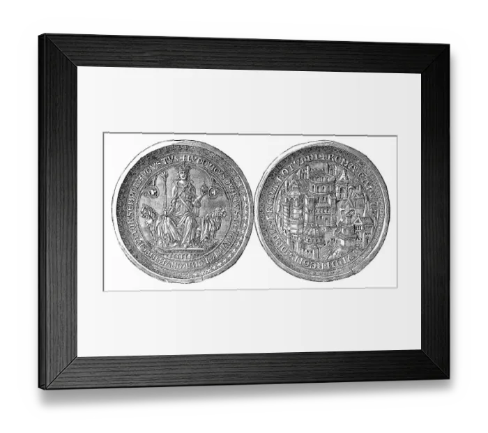 Framed Print : Golden Bull of Louis IV, 1282-1347 Framed Print : Golden Bull of Louis IV, 1282-1347