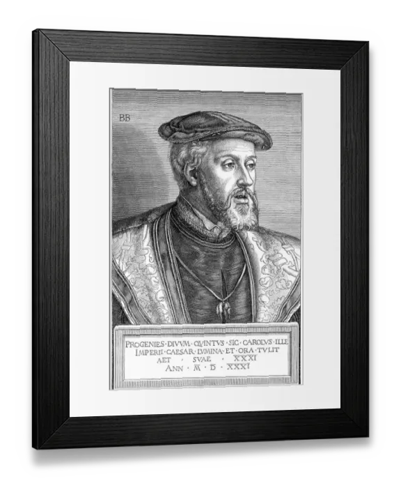 Framed Print : Charles V, 1500 - 1558, Emperor of the Holy Roman Empire Framed Print : Charles V, 1500 - 1558, Emperor of the Holy Roman Empire
