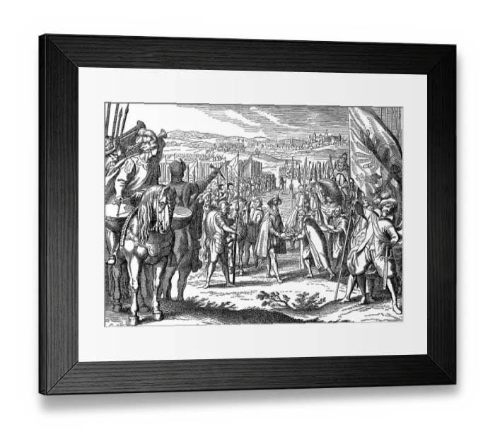Framed Print : Meeting of Emperor Rudolph II and Archduke Matthias near Prague