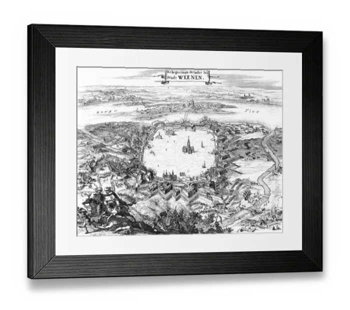 Framed Print : Plan of the Siege of Vienna, 1683