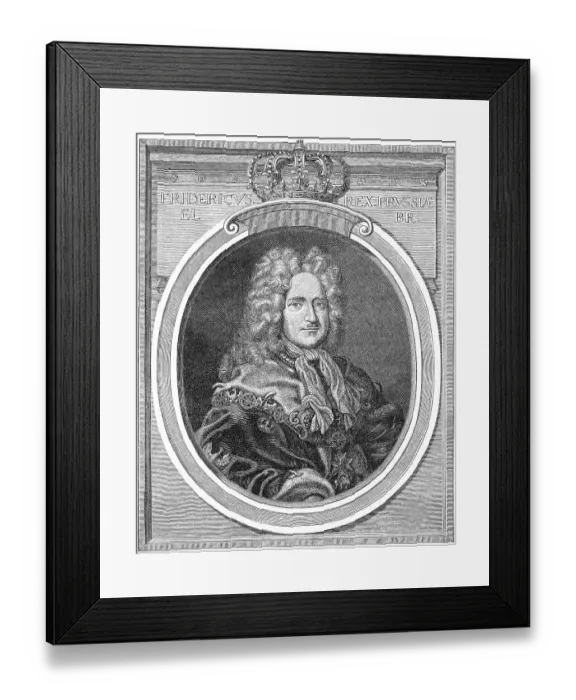 Framed Print : Frederick I, 1657 - 1713, the first King in Prussia