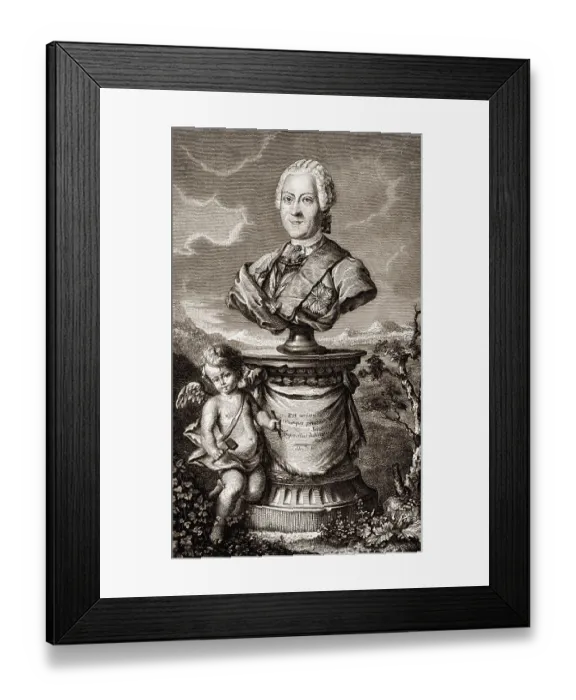 Framed Print : Heinrich, count von Bruehl, 1700 - 1763